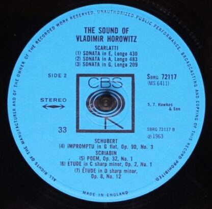 CBS BRG 72117 - The Sound Of Horowitz - Image 4