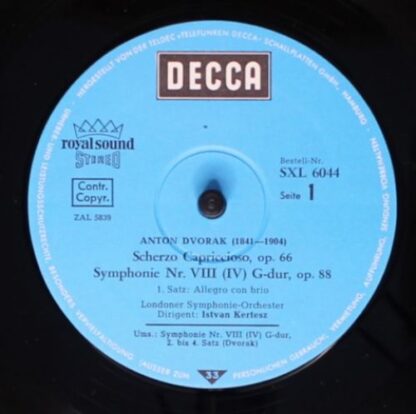 DECCA SXL 6044 - Symphonie Nr.VIII (IV) G-Dur Scherzo Capriccios - Image 3