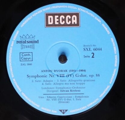 DECCA SXL 6044 - Symphonie Nr.VIII (IV) G-Dur Scherzo Capriccios - Image 4
