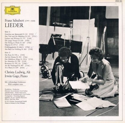 Deutsche Grammophon 2530 404 - Schubert-Lieder - Image 2