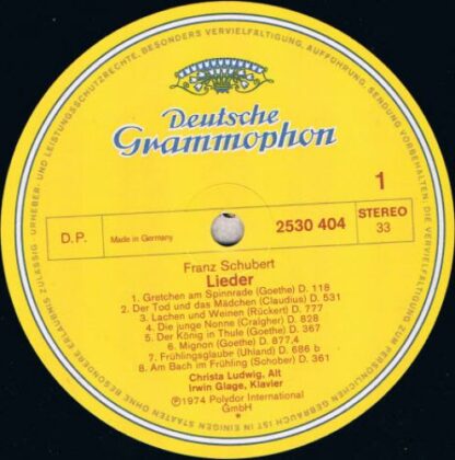 Deutsche Grammophon 2530 404 - Schubert-Lieder - Image 3