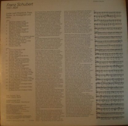 Eterna 8 26 532 - Lieder Nach Klopstock, Pope, Pyrker, Uz, Koseg - Image 2