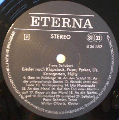 Eterna 8 26 532 - Lieder Nach Klopstock, Pope, Pyrker, Uz, Koseg - Image 4