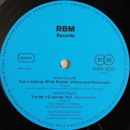 RBM Records RBM 3023 - Trio Nr.1 G-dur Op.73, 'Zigeunertrio' / T - Image 4