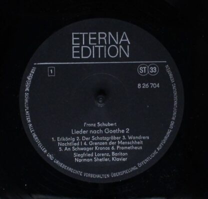 ETERNA Edition 8 26 704 - Franz Schubert/ Siegfried Lorenz/ Norm - Image 3