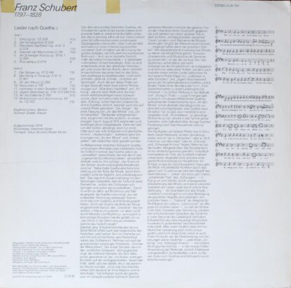 ETERNA Edition 8 26 704 - Franz Schubert/ Siegfried Lorenz/ Norm - Image 2