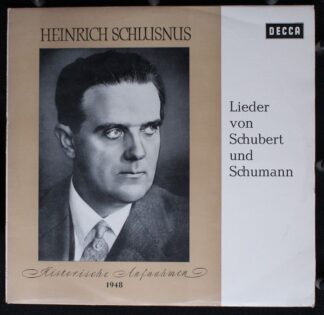 DECCA HD 16 - Heinrich Schlusnus, Sebastian Peschko - Lieder von