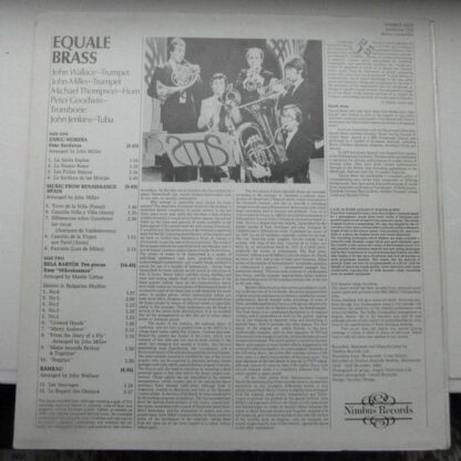 Nimbus Records NIMBUS 45010 - Equale Brass - Music By Morera • B - Image 2