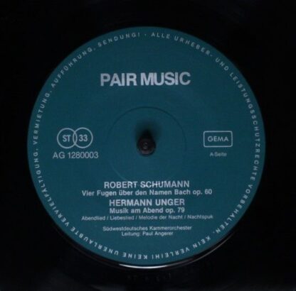Pair Music AG 1280003 - Schumann - Unger - Reger - Image 3