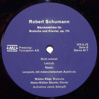 Turicaphon AG WK-2-JS - Sonate Für Bratsche Allein / Sonate Für - Image 2