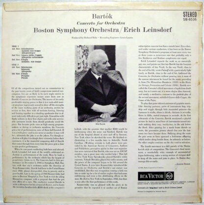 RCA Victor Red Seal SB-6536 - Concerto For Orchestra - Image 3