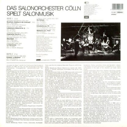 Deutsche Harmonia Mundi 1C 067 1999461 - Das Salonorchester Cöll - Image 2