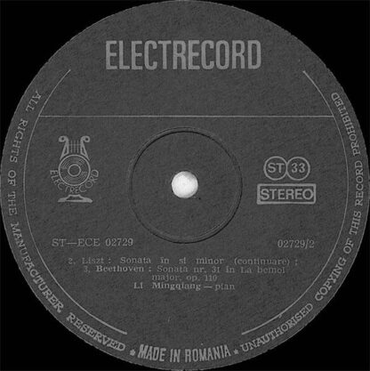 Electrecord ST-ECE 02729 - Sonata In B Minor / Sonata Op. 110 - Image 6