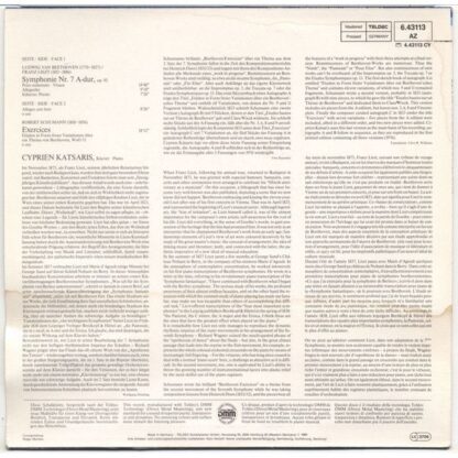 TELDEC 6.43113 AZ - Beethoven / Liszt: Symphonie Nr.7 - Schumann - Image 2