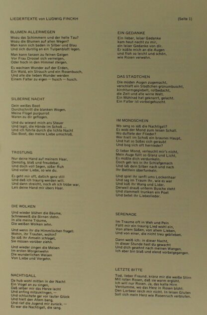 Not On Label 58082/83 - Lieder Nach Texten Von Ludwig Finckh - Image 3