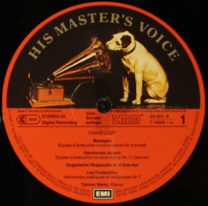 EMI 7 49566 1 - Tzimon Barto Plays / Spielt / Joue Liszt - Image 4
