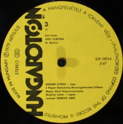 Hungaroton SLPX 12022-23 - Faust Symphony: Two Episodes From Len - Image 8