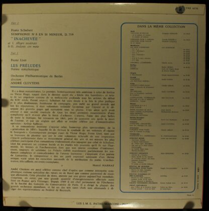 Trianon CTRE 6136 - La Symphonie Inachevée N° 8 En Si Mineur / L - Image 2