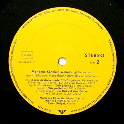 Not On Label 66-23260-01 - Singt Lieder von Spohr, Schubert, Men - Image 4