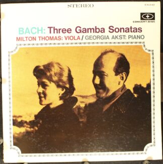Concert-Disc CS-242 - Three Gamba Sonatas