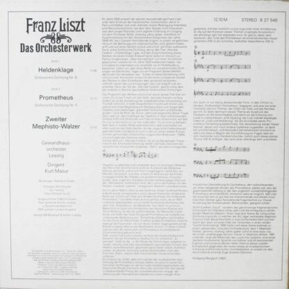 Eterna 8 27 546 - Heldenklage, Prometheus, Zweiter Mephisto-Walz - Image 2