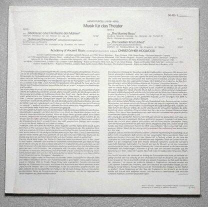 L'Oiseau-Lyre 30 425 3 - Musik Für Das Theater - Image 2