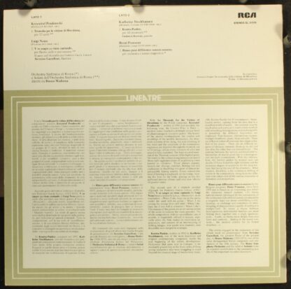 RCA GL 31518 - Trenodia Per Le Vittime Di Hiroshima - Image 2