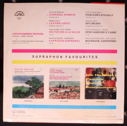 Supraphon SUA ST 50625 - Carnaval Romain / Les Préludes / Invita - Image 2