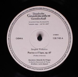 Deutsche Grammophon 138 748 - Pierino E Il Lupo  Guida Del Giov