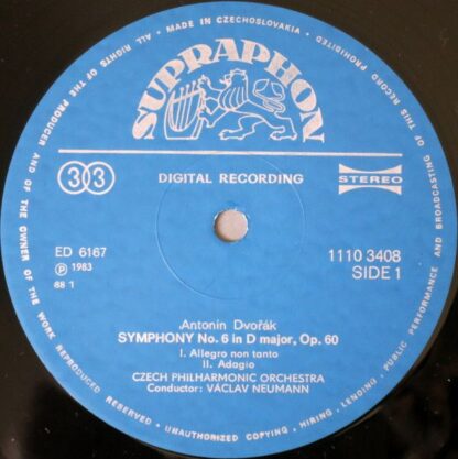 Supraphon 10 3408-1 031 - Sixth Symphony - Image 3