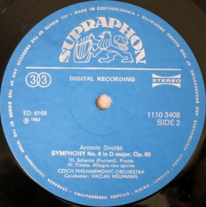 Supraphon 10 3408-1 031 - Sixth Symphony - Image 4