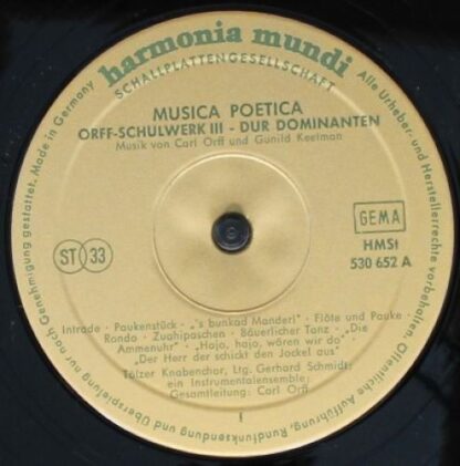 Harmonia Mundi HM 30 652 / HMSt 530 652 - Musica Poetica Teil 3 - Image 3