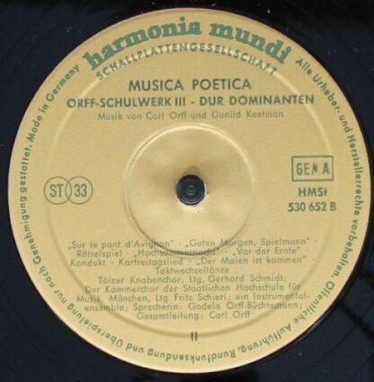Harmonia Mundi HM 30 652 / HMSt 530 652 - Musica Poetica Teil 3 - Image 4