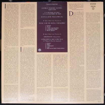 CBS Masterworks M 42123 - Music For The Royal Fireworks / Concer - Image 2