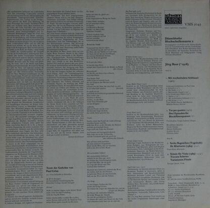 Schwann Musica Mundi VMS 2043 - Düsseldorfer Hochschulkonzerte / - Image 2