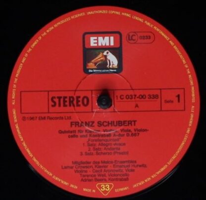 His Master's Voice 1C 037-00 338 - Forellenquintett - Adagio Und - Image 3