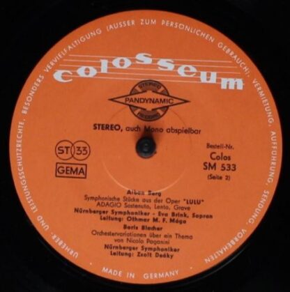 Colosseum Colos/SM 533 - Lulu-Suite / Paganini-Variationen - Image 4