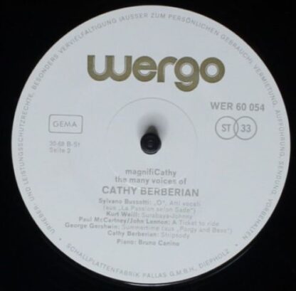 WERGO WER 60054 - MagnifiCathy - The Many Voices Of Cathy Berber - Image 4