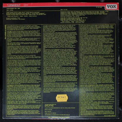 VOX (6) TV 331 043 - Violin Concerto No. 8 In A Minor, Op. 47, P - Image 2