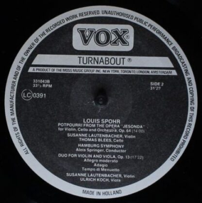 VOX (6) TV 331 043 - Violin Concerto No. 8 In A Minor, Op. 47, P - Image 4