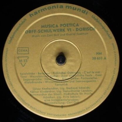 Harmonia Mundi HM 30 655 - Musica Poetica Teil 6 - Orff Schulwer - Image 4