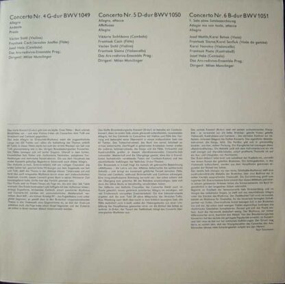Supraphon 80 386 XK - Die Sechs Brandenburgischen Konzerte - Image 3