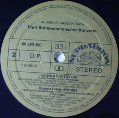 Supraphon 80 386 XK - Die Sechs Brandenburgischen Konzerte - Image 6