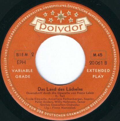 Polydor 20 061 EPH - Das Land Des Lächelns (Operettenquerschnitt - Image 4