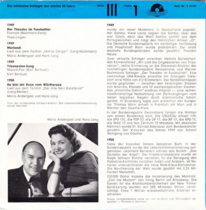 Polydor E 76 541 - Die Schönsten Schlager Der Letzten 50 Jahre - - Image 2