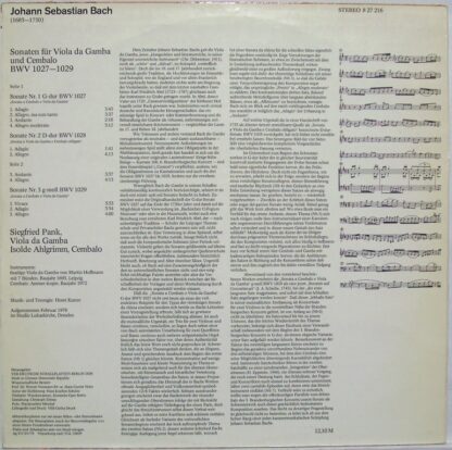 Eterna 8 27 216 - Drei Sonaten Für Viola Da Gamba Und Cembalo BW - Image 2
