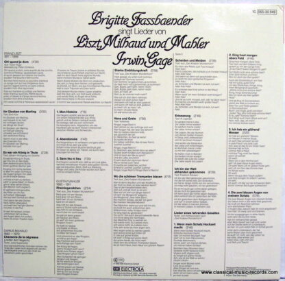 His Master's Voice 1C 065-30 949 - Singt Lieder Von Liszt,Milhau - Image 2