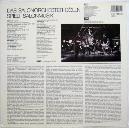 Deutsche Harmonia Mundi 1C 067 1999461 - Das Salonorchester Cöll - Image 2