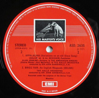 His Master's Voice ASD 2635 - Frederick Delius, Sir John Barbiro - Image 4
