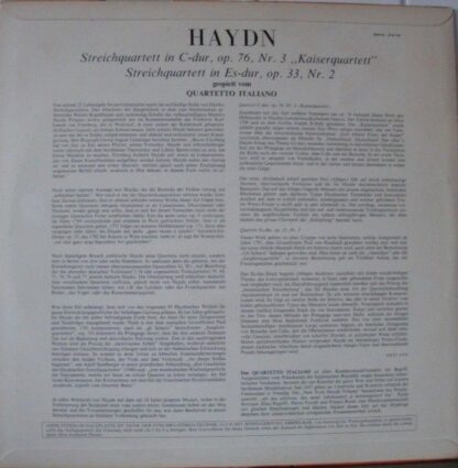 Concert Hall SMS-2418 - Joseph Haydn, Quartetto Italiano - "Kais - Image 2
